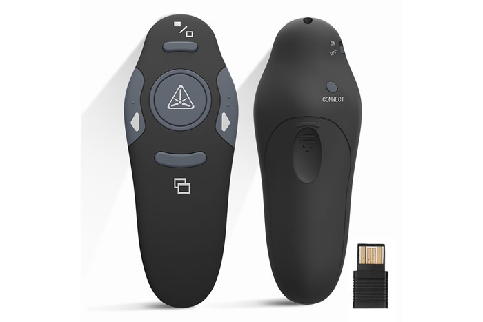 Mouse Apresentador Wireless 2.4ghz Controle E Ponto A Laser