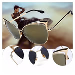 Óculos De Sol Olho De Gato Espelhado Feminino Atual Uv400