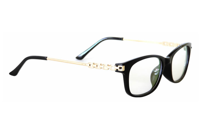 Armaao De culos Feminina Acetato Frontal Metal Nas Hastes