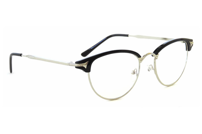 Armaao De culos Oval Retr Fashion Acetato Metal Feminina