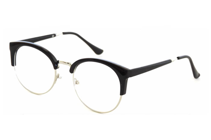 Armaao De culos Redondo Fashion Acetato Com Metal Feminina
