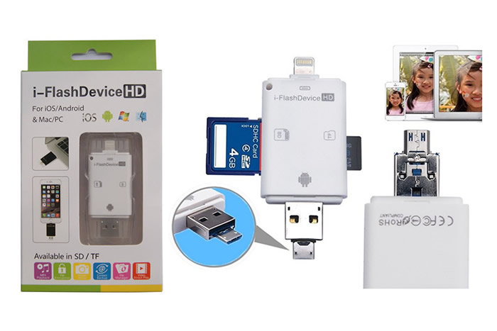 Leitor Carto Sd E Micro Sd Iphone 5c-5s-6-6plus-6s-6splus-7