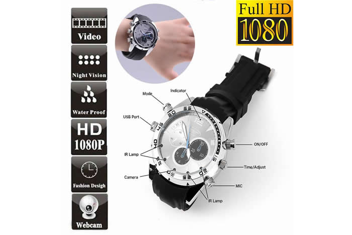 Relogio Pulso Espio 32gb Full Hd 1080 Cmera Oculta 12mpx